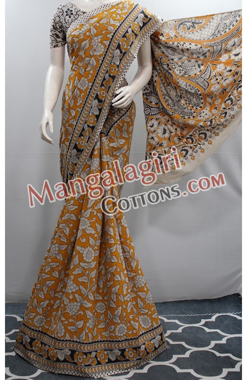 Mangalagiri Cotton Saree - Rosewood main image 1
